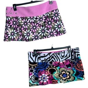 Reversible Wrap & Snap Fleece Mini Skirt – Adjustable Fit Multi-Size S-XL